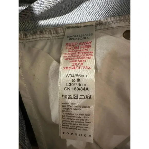 NWOT‎ Topshop Straight Distressed Jean - Picture 7 of 7